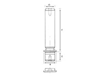 Ready 2 Inch (in) Nominal Diameter and 6 V2 Inch (in) Length L Demountable Pin