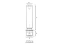 Ready 2 Inch (in) Nominal Diameter and 6 V2 Inch (in) Length L Demountable Pin